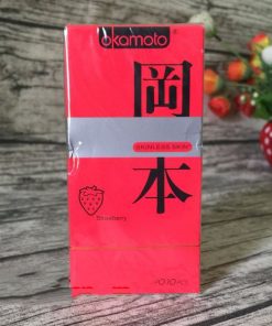 Bao cao su Okamoto strawberry hương dâu